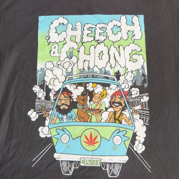 Authentic Cheech & Chong Scooby Doo Van Smoke 420 Cannabis Graphic Vintage 3XL - Picture 1 of 14
